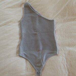 Abercrombie light blue one shoulder bodysuit